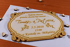 Papiernictvo - Svadobné oznámenie drevené gravírované 3 - 9216308_