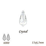 Korálky - SWAROVSKI® ELEMENTS 6000 Teardrop - Crystal, 13x6,5mm, bal.1ks - 9216154_