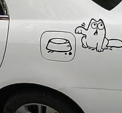 Dekorácie - Vtipné nálepky na auto - Hladná mačka - 9216940_