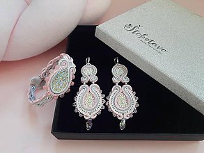 Sady šperkov - ružový sen - štebotavý set šujtášových šperkov - 9220836_