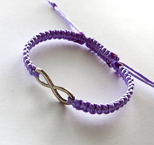Náramky - S "nekonečnom" (fialová svetlá) - 9223194_