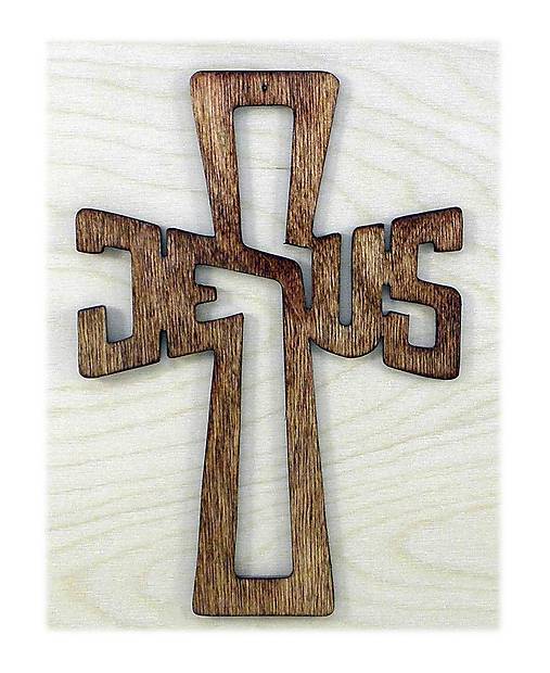 Dekorácie - Krížik JESUS - 9219695_