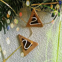 Dekorácie - FIMO vianočné medovníky (vianočné stromčeky) - 9222464_