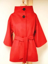 Bundy a kabáty - krátky kabát-ČERVENÝ /rôzne farby - 9233843_