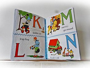 Hračky - Moja prvá angličtina - šitá kniha s abecedou - 9233884_