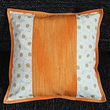 Úžitkový textil - Margaréty s oranžovým melírom(2) - obliečka 40x40 - 9232819_