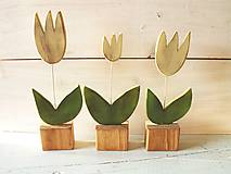 Dekorácie - Drevené tulipány - 9239082_