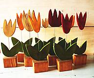 Dekorácie - Drevené tulipány - 9239115_