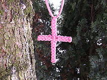 Náhrdelníky - pletený krížik 2 - 9240874_