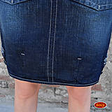 Šaty - prodloužená riflová šatovka ke kolenům, se zipy 36 - 9243505_