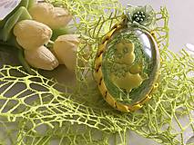 Dekorácie - Veľkonočné vajíčko s kuriatkom/zajačikom / - 9241336_