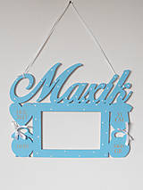 Dekorácie - Drevené meno na fotorámiku Purple - 9243953_