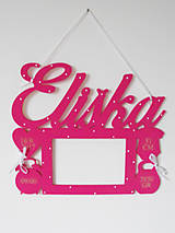 Dekorácie - Drevené meno na fotorámiku Purple - 9243955_