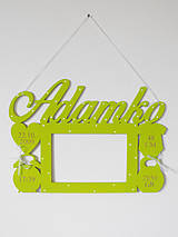 Dekorácie - Drevené meno na fotorámiku Purple - 9243956_