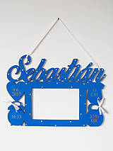 Dekorácie - Drevené meno na fotorámiku Purple - 9243959_