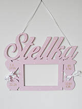 Dekorácie - Drevené meno na fotorámiku Purple - 9243960_