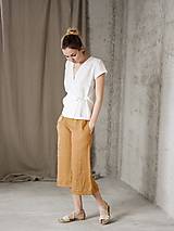 Topy, tričká, tielka - Dámsky ľanový top AIWA - rôzne farby - 9246843_