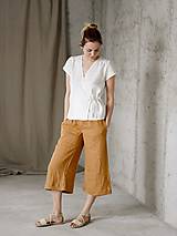Topy, tričká, tielka - Dámsky ľanový top AIWA - rôzne farby - 9246845_