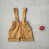 Detské oblečenie - Detské ľanové kraťasy na traky - 9247151_