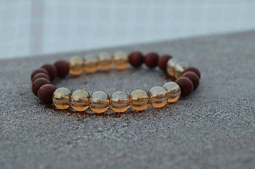 Náramky - Ochranný náramek - wood/stone no.78... - 9243922_