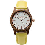 Náramky - Drevené hodinky Sissy (Žltá) - 9245054_