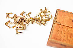 Komponenty - Ochranný rožtek - Zlatý s výrezom - 9247940_