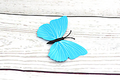 Iný materiál - Modrý motýľ - 9249894_