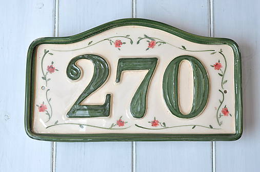 Číslo domu z keramiky