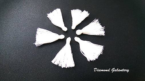 Komponenty - Strapcový prívesok 27 mm - biely - 9258242_