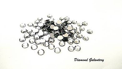 Galantéria - Ozdobné kamienky 7 mm - crystal - balenie 100 kusov - 9261019_