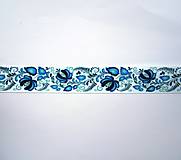 Galantéria - Rypsová stuha š.25 mm -modrý folk - 9263030_