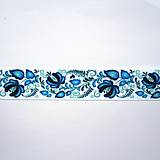 Galantéria - Rypsová stuha š.25 mm -modrý folk - 9263043_