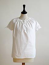 Topy, tričká, tielka - biela bavlnená blúzka II. - 9262764_