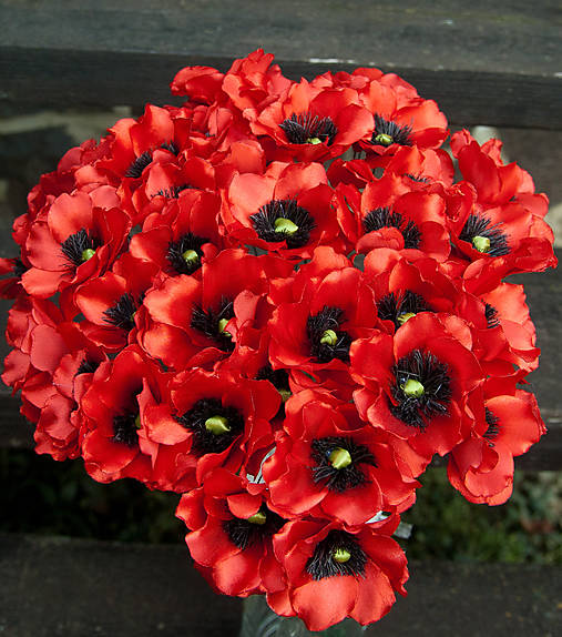 Dekorácie - Kytica vlčie maky  - 9260371_