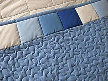 Úžitkový textil - Modrá zástena s horným lemom - 9263204_