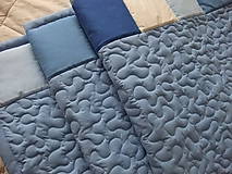 Úžitkový textil - Modrá zástena s horným lemom - 9263206_