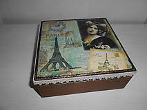 Dekorácie - Krabička vintage Paríž - 9258805_