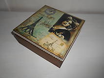 Dekorácie - Krabička vintage Paríž - 9258806_