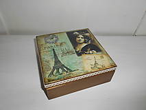 Dekorácie - Krabička vintage Paríž - 9258820_