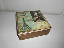 Dekorácie - Krabička vintage Paríž - 9258821_