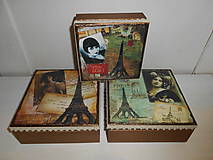 Dekorácie - Krabička vintage Paríž - 9258836_