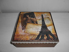 Dekorácie - Krabička vintage Paríž - 9258744_