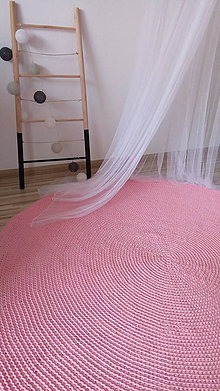 Úžitkový textil - Okrúhly, háčkovaný koberec 150 cm - 9259603_