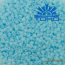 Korálky - Toho Rokajl 11/0 - Ceylon Frosted Aqua č.143F 25g - 9268228_