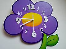Hodiny - detské nástenné hodiny kvet - 9268545_