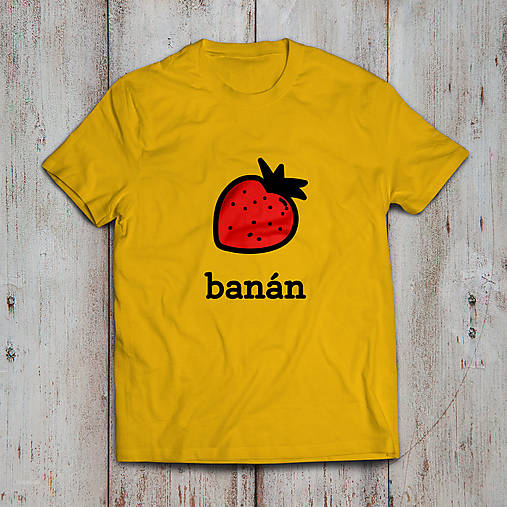  - Banán (dámske alebo pánske tričko) (XL pánske) - 9267535_