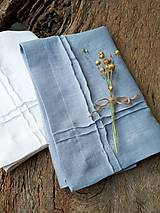 Úžitkový textil - Ľanový obrúsok Obsession Greyish Blue - 9267676_