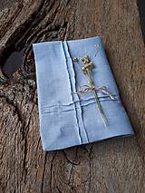 Úžitkový textil - Ľanový obrúsok Obsession Greyish Blue - 9267679_