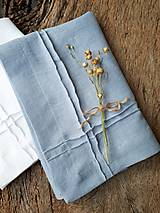 Úžitkový textil - Ľanový obrúsok Obsession Greyish Blue - 9267684_
