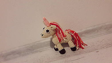 Hračky - koník/ unicorn -ik   (smotanový ) - 9268351_